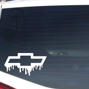 Car Decal |Chevy Car Decal | Chevy Decal| Chevy Drip Logo | Vinyl Decal | Bumper Sticker | Vinyl Car Decal | New Driver Decal | Chevy Logo