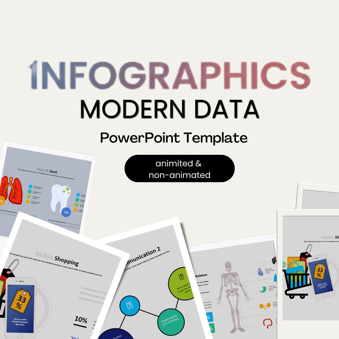Bundle Powerpoint Template Modern Data Presentation Infographic - Etsy