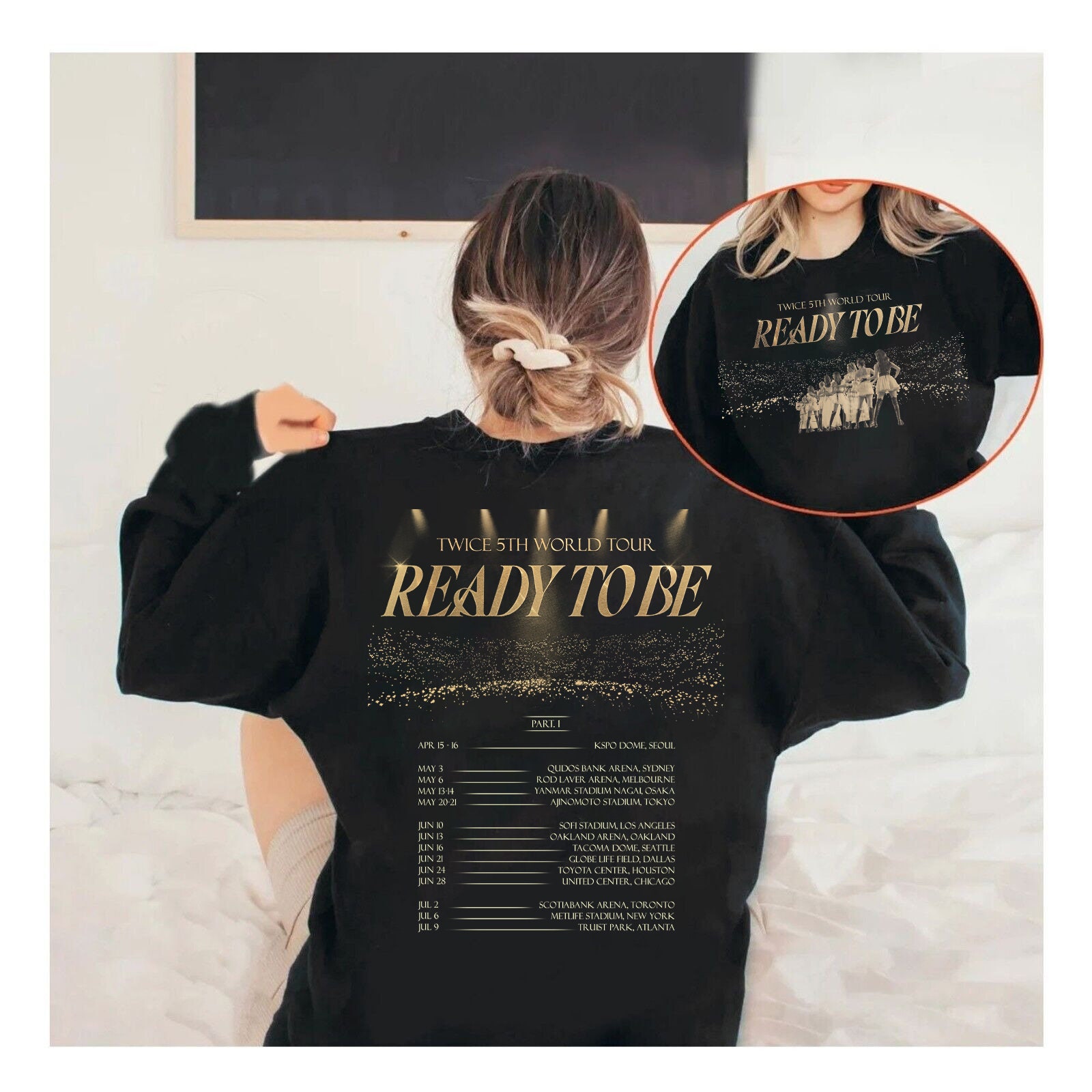 Kpop Twice Logo Shirt, Best Selling Twice Ready To Be Tour Short Sleeve  Crewneck