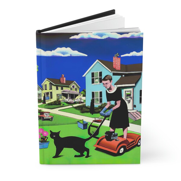 Surreal 1950's Suburbia Hardcover Journal Matte Cover