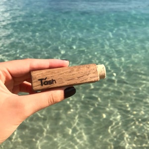 Cenicero de bolsillo, hecho a mano, de madera, cenicero portátil, accesorios para fumadores, regalo para fumadores, cenicero ecológico, madera de olivo, hecho a mano