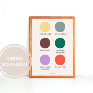Color Palette Print | Book Lovers Inspired | Emily Henry | Digital Download