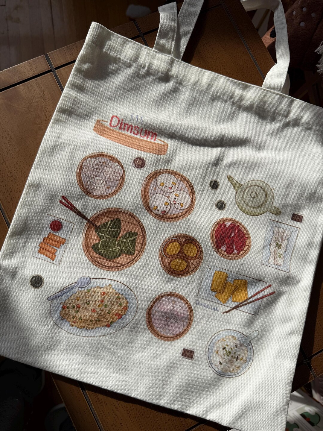 Dim Sum Canvas Tote Bag | Foodie Gift, Fashion Apparel - Etsy