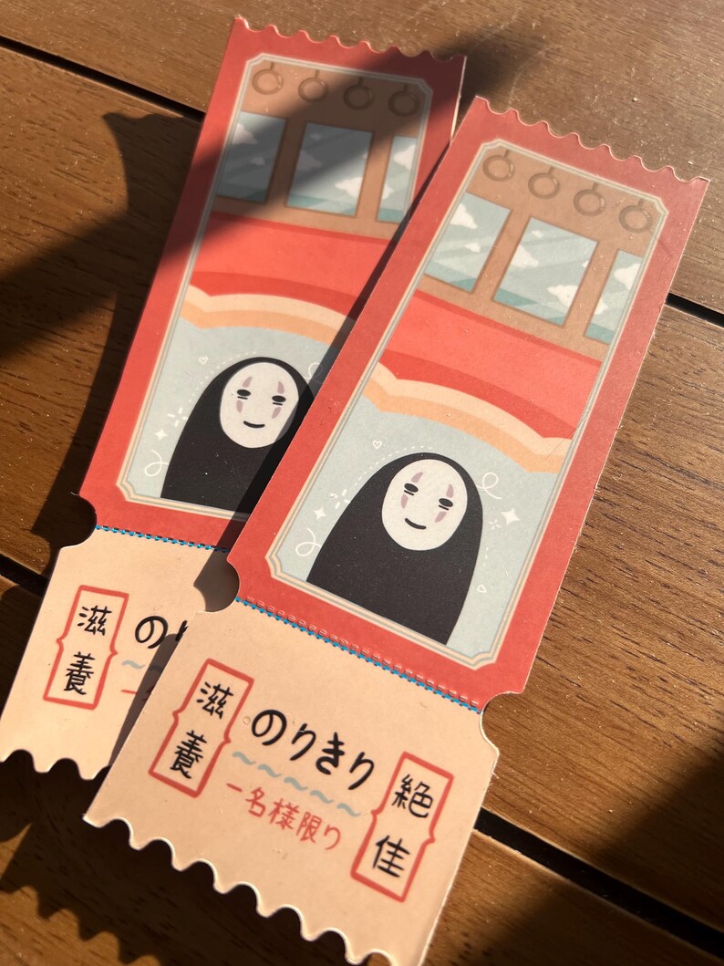 No Face Tearable Bookmark | For Book Lovers & Anime Movie Nerds | Gift / Books / Display bild 2