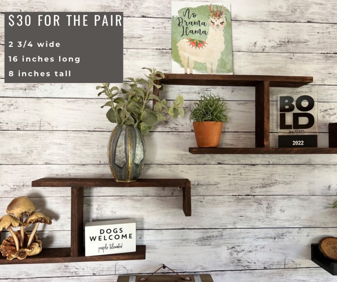 Two Floating Shelves Etsy
