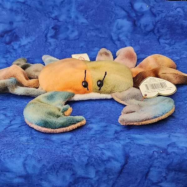 Classic Vintage TY Beanie Baby Under the Sea Claude the Crab