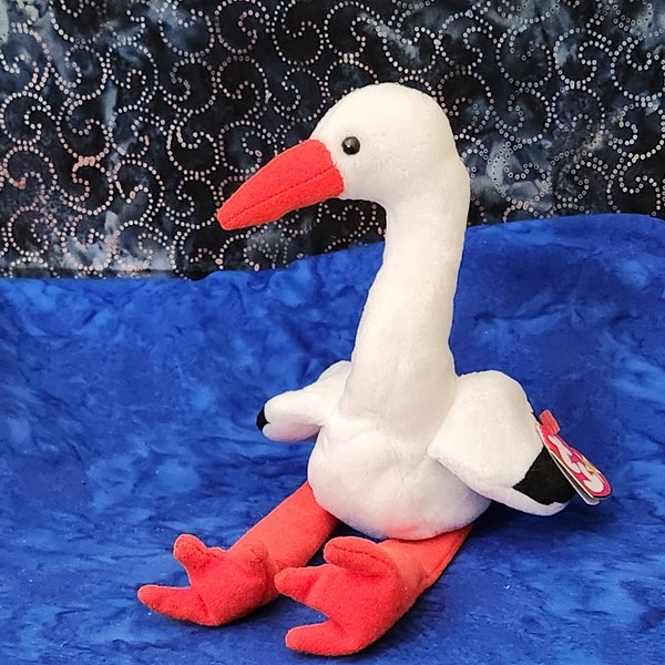 Classic Vintage Beanie Baby Stilts the Stork