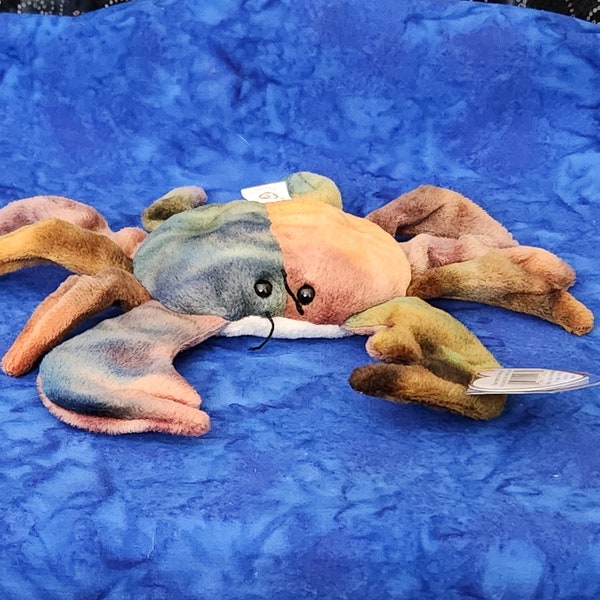 Classic Vintage TY Beanie Baby Under the Sea Claude the Crab