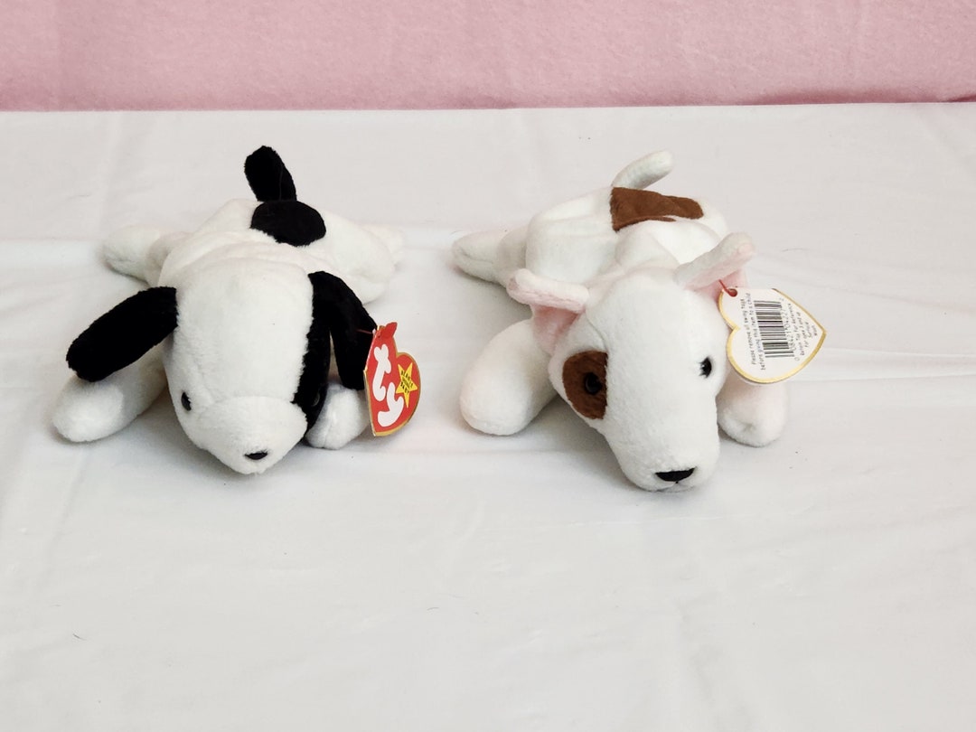 Classic Vintage TY Beanie Baby Puppy Butch With Brown Spot and - Etsy