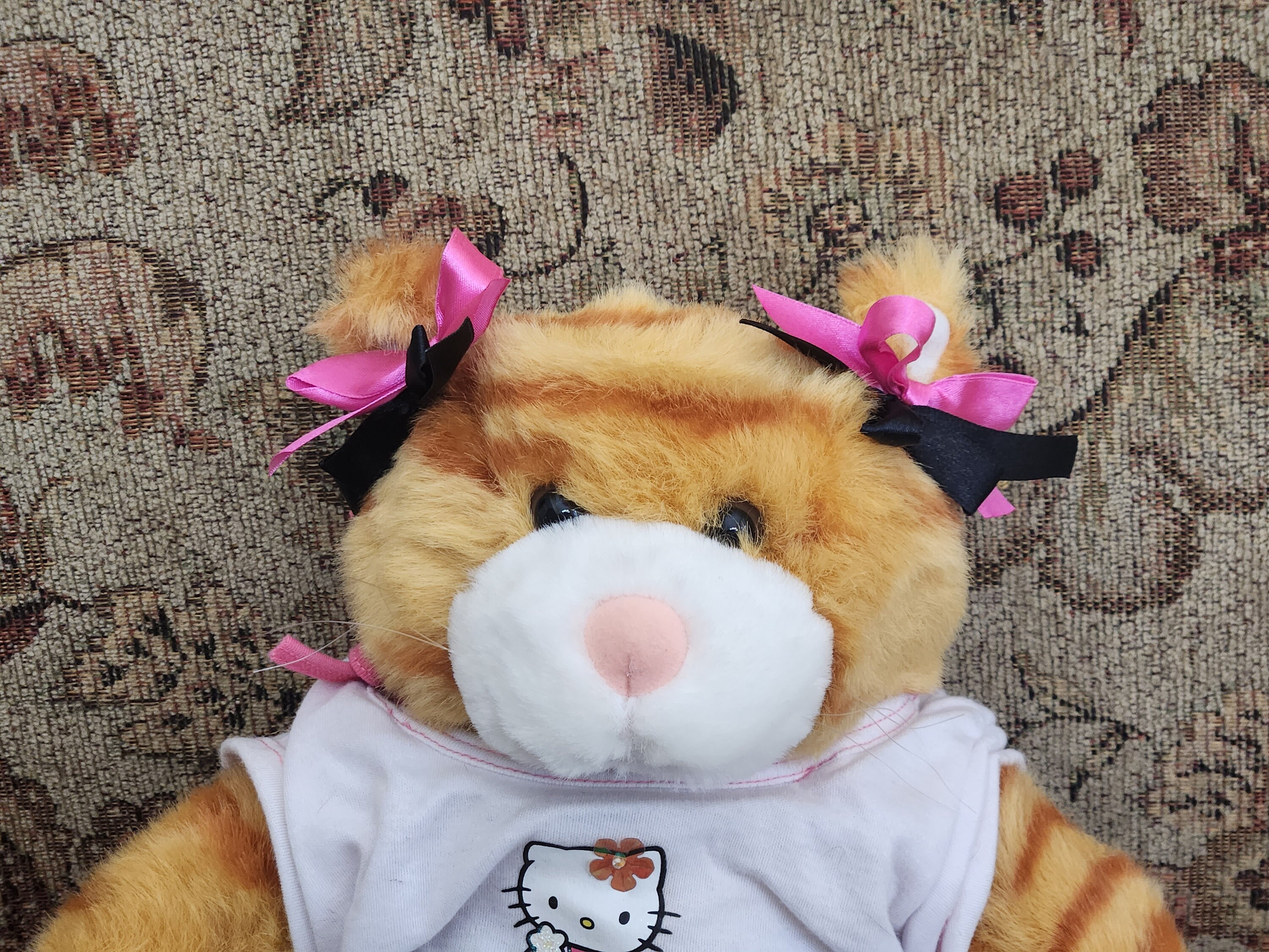 Build A Bear Cat With Hello Kitty Shirt and Leather Skirt With Etsy