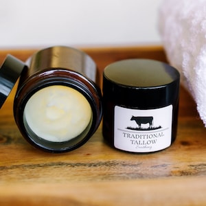 Small local farm, whipped Grass-fed and finished Tallow, Pasture raised tallow, skin moisturizer, facial moisturizer- Soothing Collection