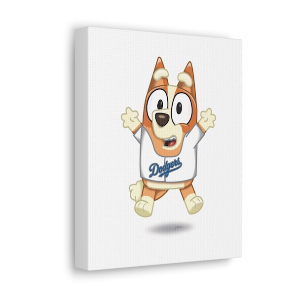 Gallery Wrap Canvas - Bingo, Dodgers, Yankees, Red Sox, Rangers, Baseball Jersey, Kids Room