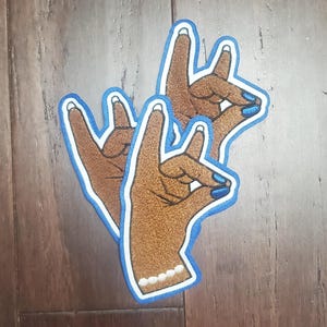 Zeta Phi Beta Hand Sign Chenille Patch | Greek Sorority Apparel Accessory