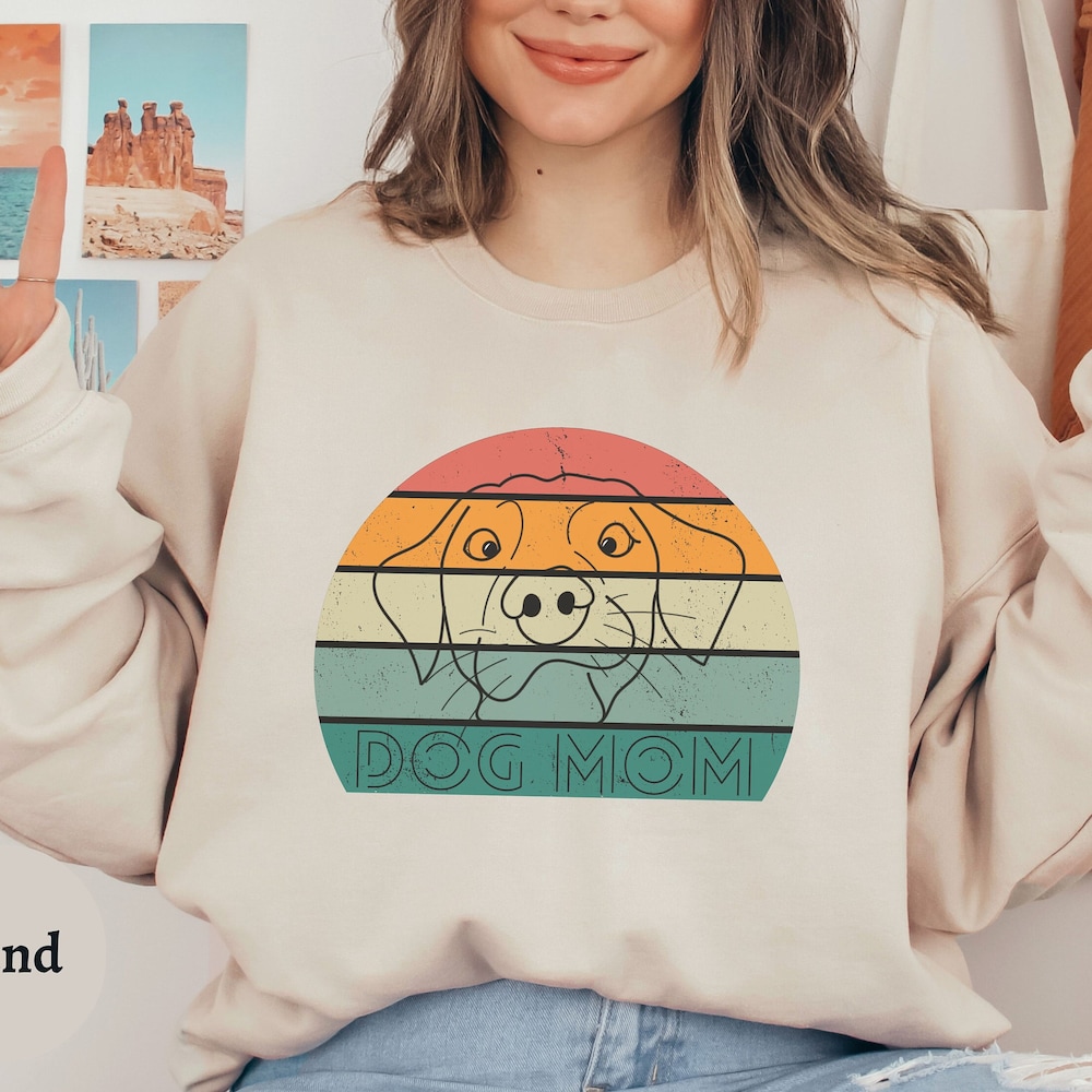 Dog Mom Sweatshirt, Dog Mom Sweatshirt, Dog Ears Sweatshirt, Dog People Sweatshirt, New Dog Owner Sweatshirt, Pet Lover Sweatshirt Printfushion