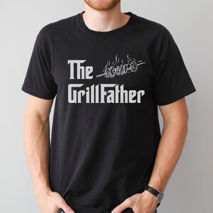 The GRILLFATHER Dad Barbecue BBQ Grill Grilling Fathers Day Gift T Shirt Daddy Birthday Gifts also available on Crewneck Sweatshirt