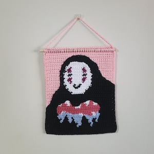 NoFace Crochet Tapestry DIGITAL PATTERN pdf / studio ghibli / spirited away / wall decor