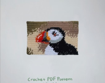 Puffin Portrait Crochet Tapestry Pattern
