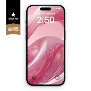 Telefoonbehang roze glittergolven | Abstracte iPhone en Android (digitale download)