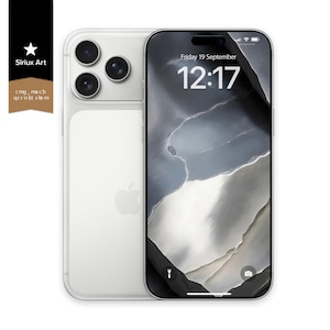 Tapeta na iPhone'a z białym tytanem: Surowa sztuka metalu (do pobrania cyfrowego)