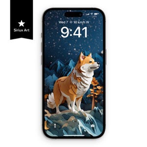 Shiba Inu Papercraft Phone Wallpaper, Pet Puppy Paper Fold, Japanese Loyal Pet Friend Hachiko Background, Mans Best Friend Origami Craft Art