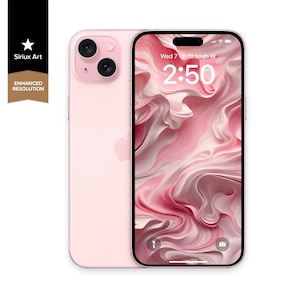 Pink Swirl abstraktes Handy Hintergrundbild | Trendy Fun Girl Hintergrund | Vollbild Pinky Farbe | 3D Stoff Textur | Lebhafter moderner Telefon-Bildschirm
