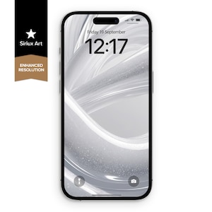 iPhone-bakgrund i silverfärgad aluminium: Genomskinlig glasdesign (digital nedladdning)