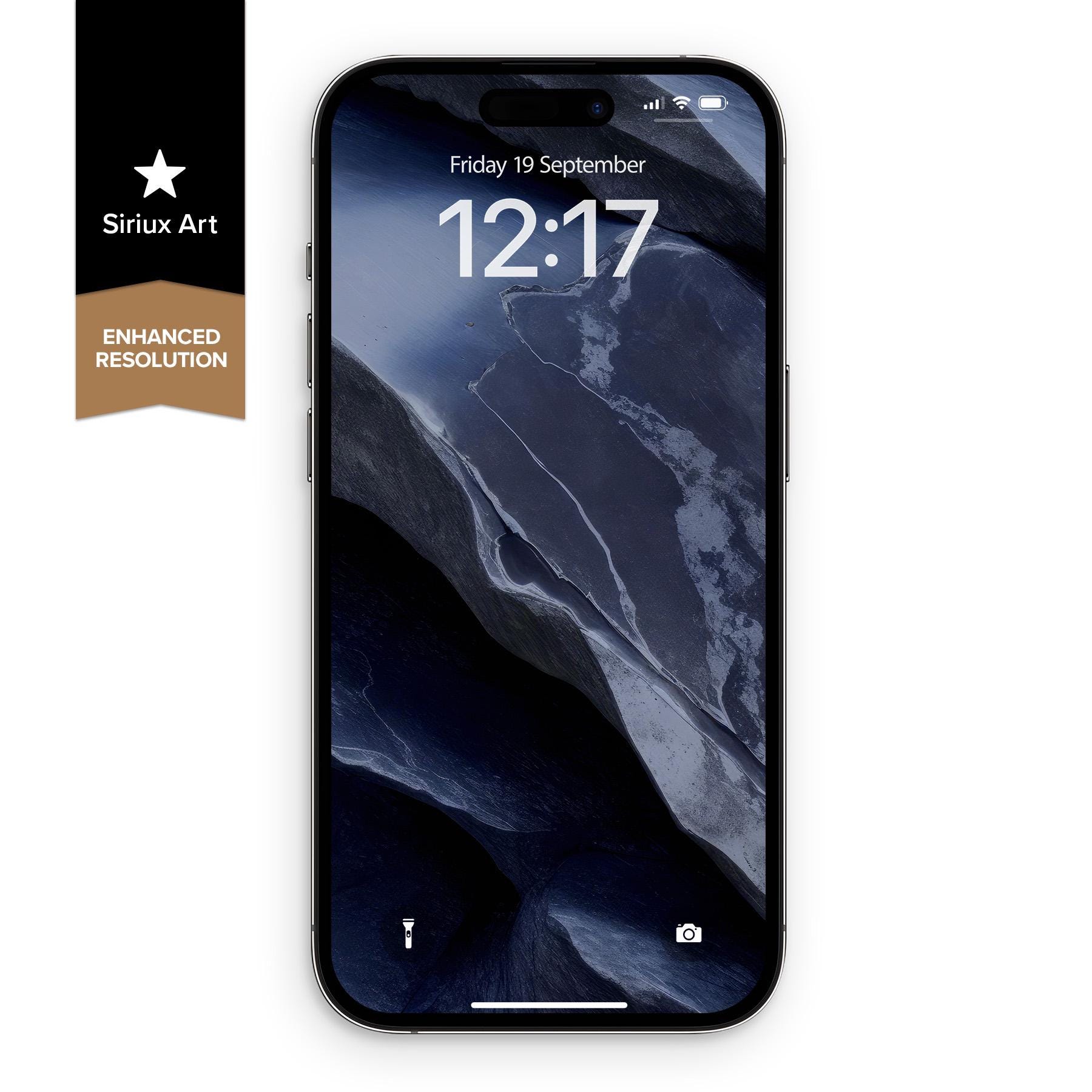 ディープブルーのアルミニウム製iPhone壁紙：洗練されたメタリックな美 