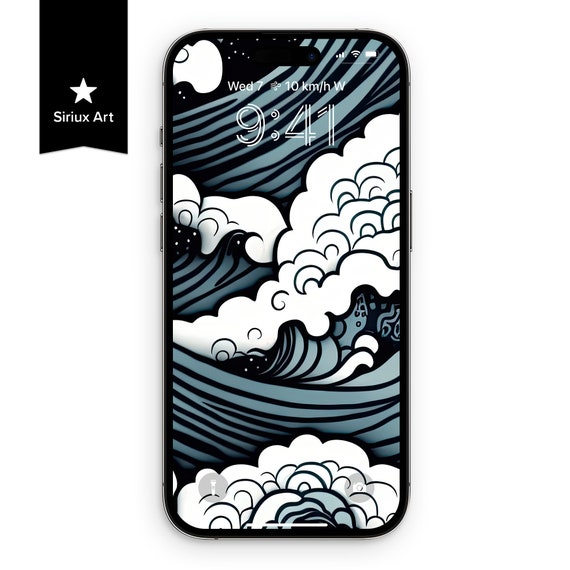 Ocean Wave Splash iPhone 4K Wallpaper Abstract Line Sea Waves