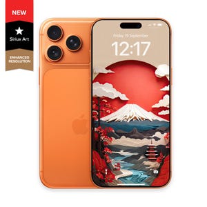 iPhone 17 Pro Mount Fuji Japan Papercraft Wallpaper: Japanese Art Paper Fold Background (Digital Download - Lock & Home Screen)