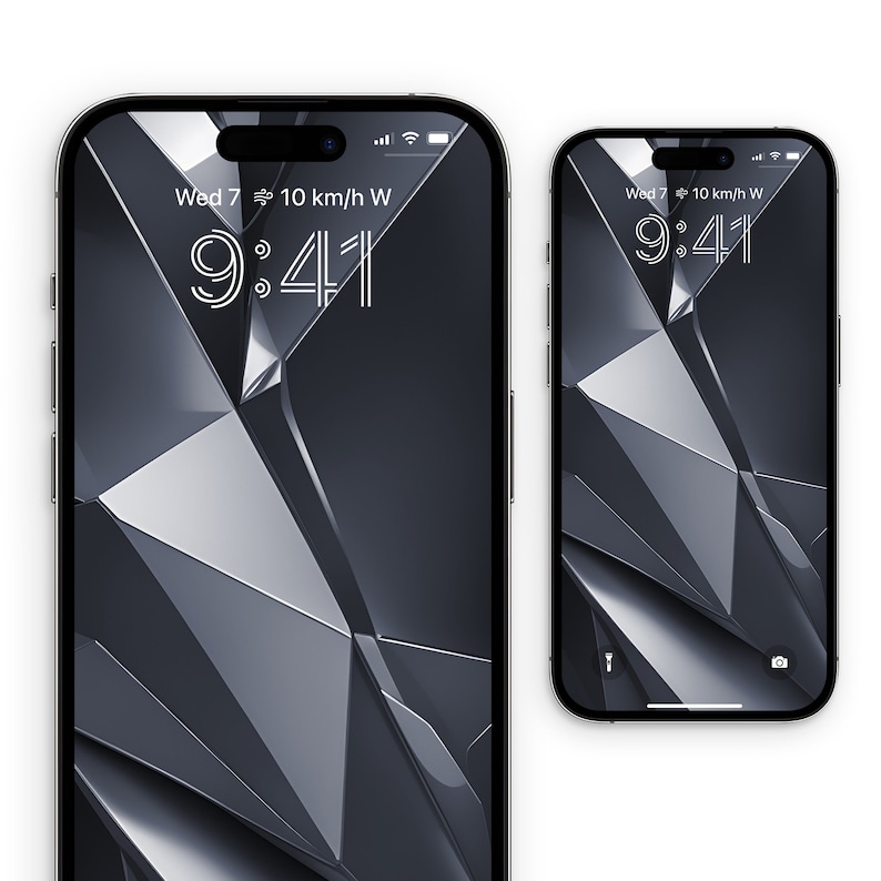 IPhone 15 Pro Max Blue Titanium 4K Wallpaper 3D Geometric Art - Etsy