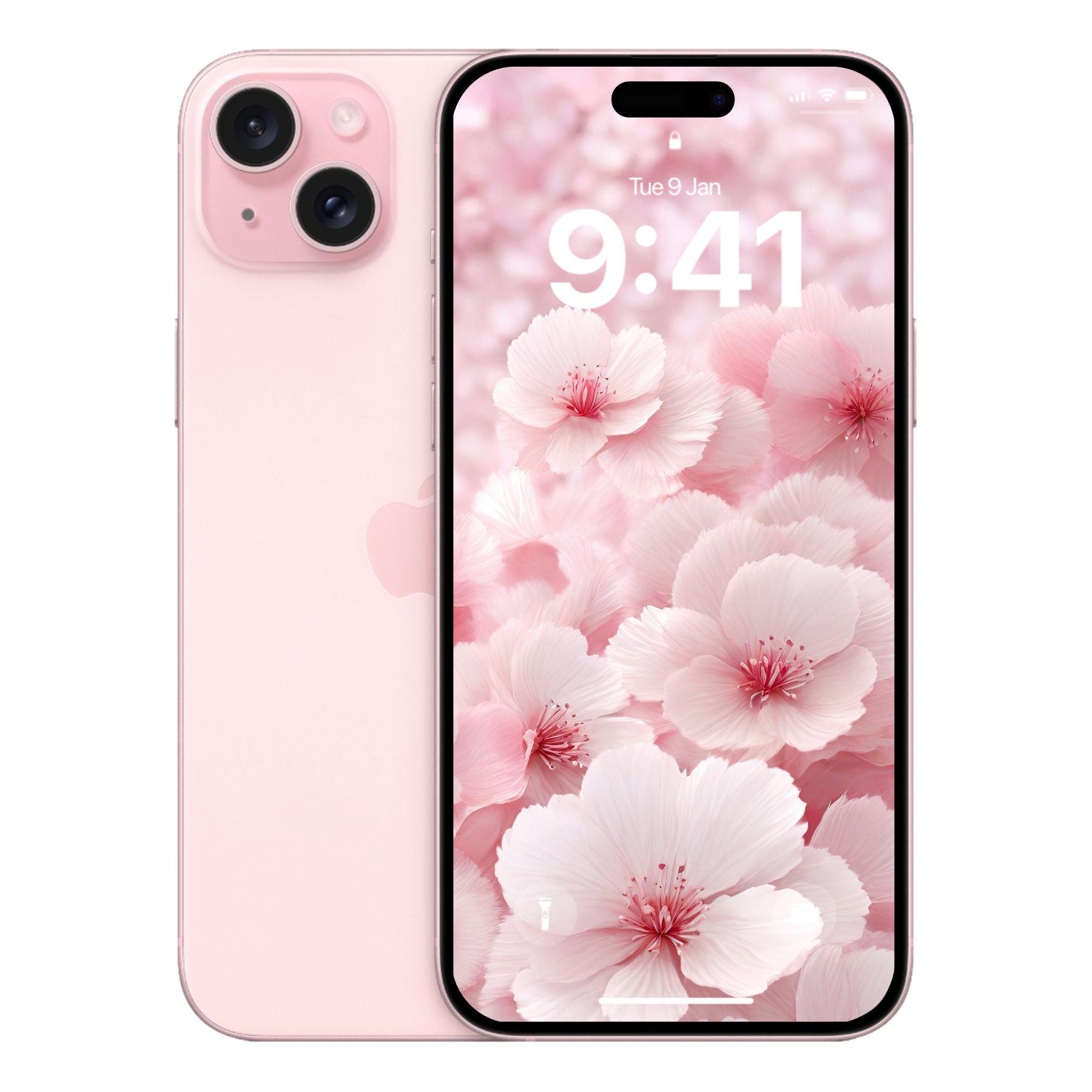Pink Cherry Blossom Phone Wallpaper: Japanese Floral Pattern