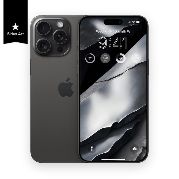 iPhone 15 Pro Max Black Titanium 4K Wallpaper Raw Metal Art | Aerospace Grade Material Background | Classy Premium Alloy Phone Lock Screen