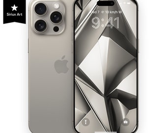 Natural Titanium Phone Wallpaper 3D Geometric | Aerospace Grade Material Background | Classy Premium Lock Screen | Shiny Aesthetic Display