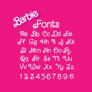 Barbie Font Etsy