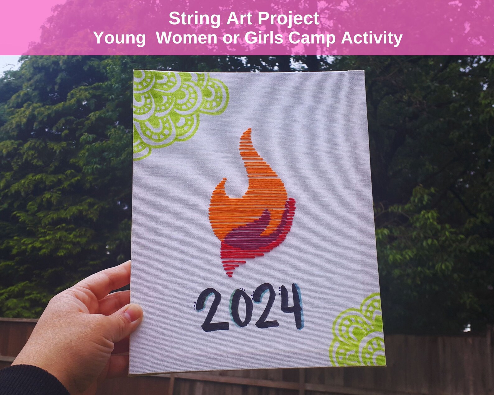 LDS Youth Theme String Art Project - Young Women Camp Craft - I Am a ...