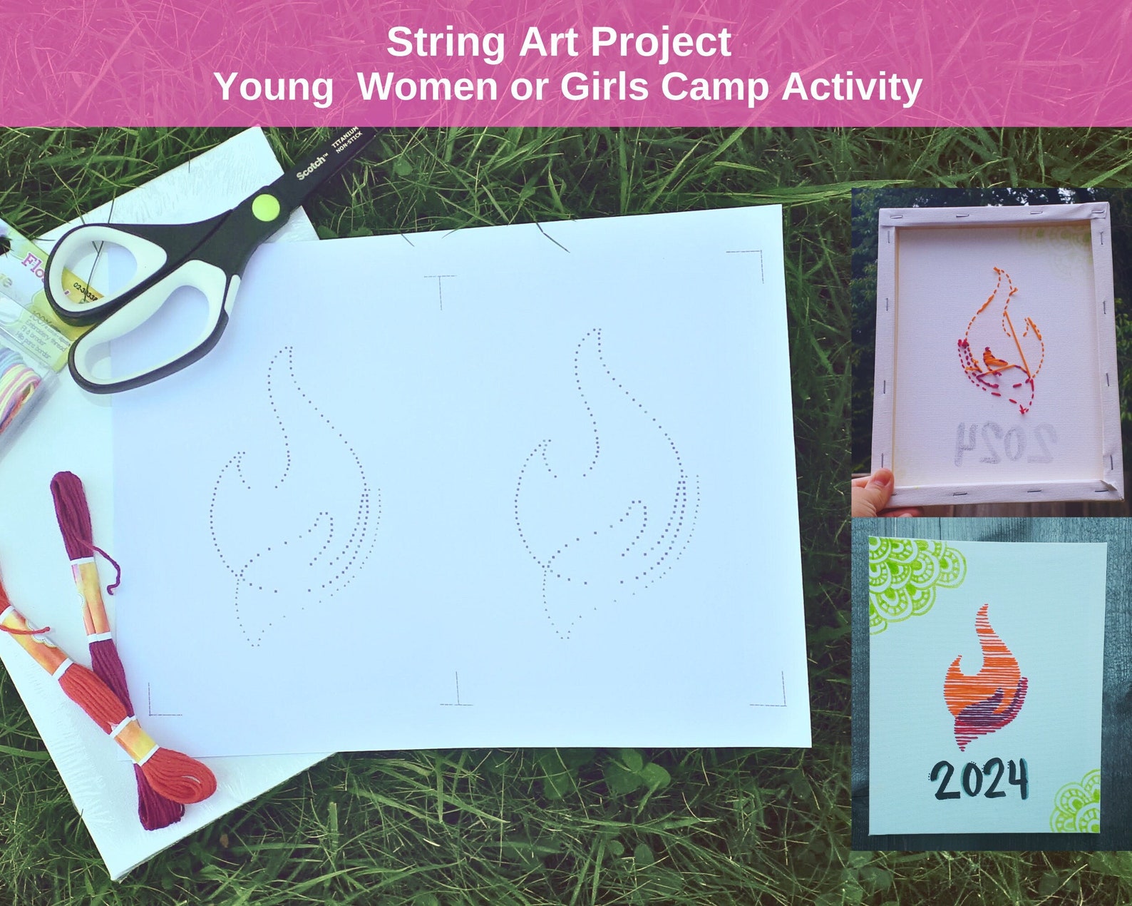 LDS Youth Theme String Art Project - Young Women Camp Craft - I Am a ...