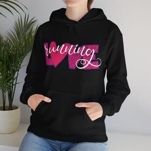 Love Running Hoodie, Fitness Sweatshirt, Exercise Jacket, Workout Pullover, Athlete Gift