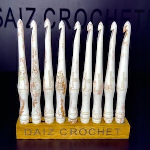 Handmade Resin Crochet Hook Set Ergonomic Hooks Albite Crochet Knitting Tools, crochet hooks for hand knitting