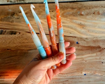 Handmade Resin Crochet Hook Set: Ergonomic Crochet Tool, 4mm-10mm