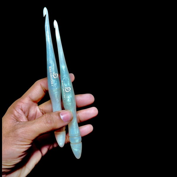 4-10 mm Set of Moonstone Crochet Hooks Ergonomic Resin Crochet Hook - Knitting tools, Gift for Women