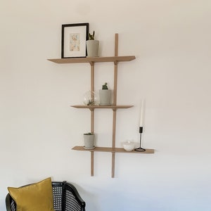 Scandinavian style White Oak Wall Shelves