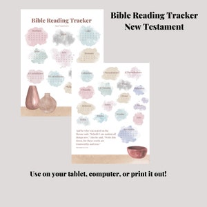 Bible Reading Tracker, Bible Study Planner, Printable, Instant Download ...