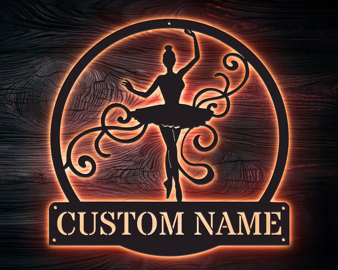 Custom Ballet Dance Sport Metal Sign Personalized Metal Name Signs Home ...