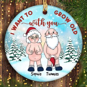 I want to grow old with you christmas ornament Clearance