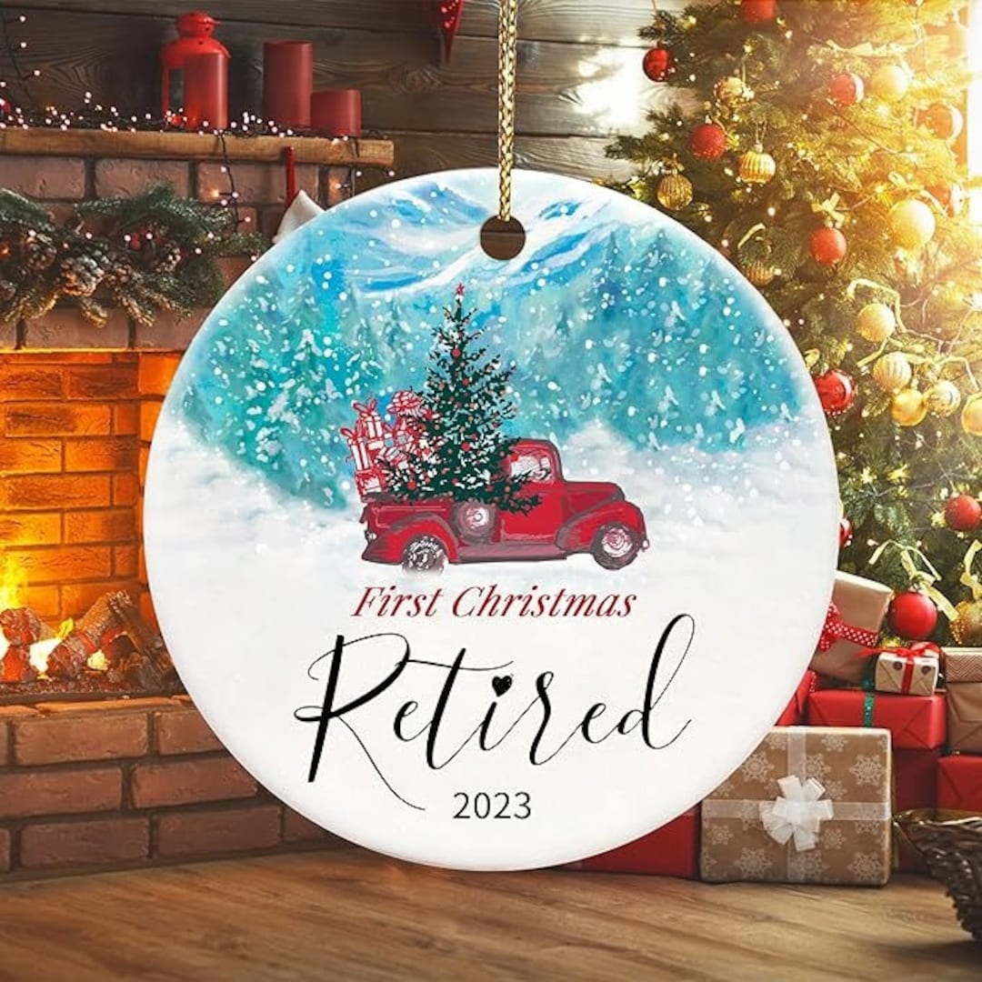 Personalized Retirement Christmas Ornament First Christmas Etsy