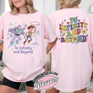 Disney Comfort Colors Shirt 2-Sided, Toy Story To Infinity & Beyond Wash Tee, Buzz Lightyear Woody Distressed Shirt, Disney Trip Outfit