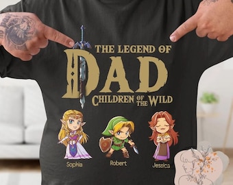 Dad The Legend Of Dad Personalized T-Shirt, Zelda Dad Shirt, Zelda Link Shirt, Breath Of The Wild Shirt, Custom Legend Of Zelda Shirt