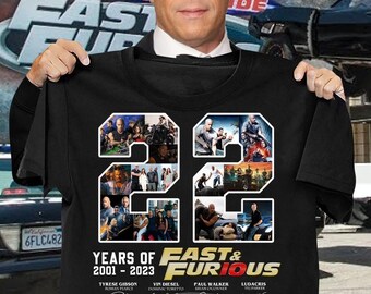 Fast And Furious Shirt, 22 Years Of The Fast X Movie Shirt, Vin Diesel Shirt, Thank You For The Memories, Dom Toretto