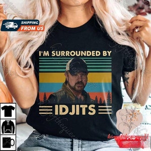 Supernatural I’m Surrounded By Idjits T-Shirt, Winchester Shirt, Supernatural Dean, Supernatural Castiel, Sam And Dean Shirt
