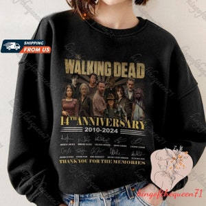 The Walking Dead Anniversary 2010-2024 T-shirt, The Walking Dead Hoodie, Walking Dead Sweatshirt, Thank You For Memories Shirt